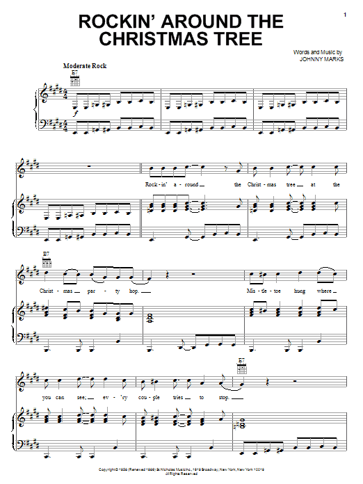 Learn to play MercyMe Rockin' Around The Christmas Tree sheet music for Piano, Vocal & Guitar Chords (Right-Hand Melody) in minutes. Price: 7.8900$ MercyMe Rockin' Around The Christmas Tree sheet music notes and chords arranged for Piano, Vocal & Guitar Chords (Right-Hand Melody)
