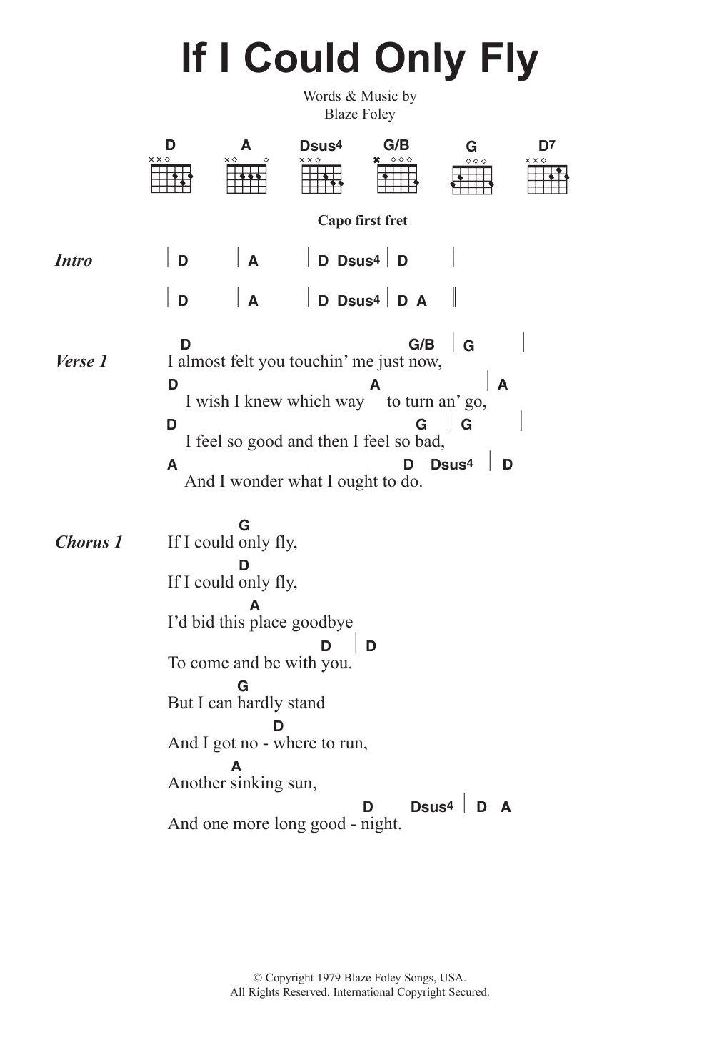 Merle Haggard If I Could Only Fly sheet music notes and chords. Download Printable PDF.