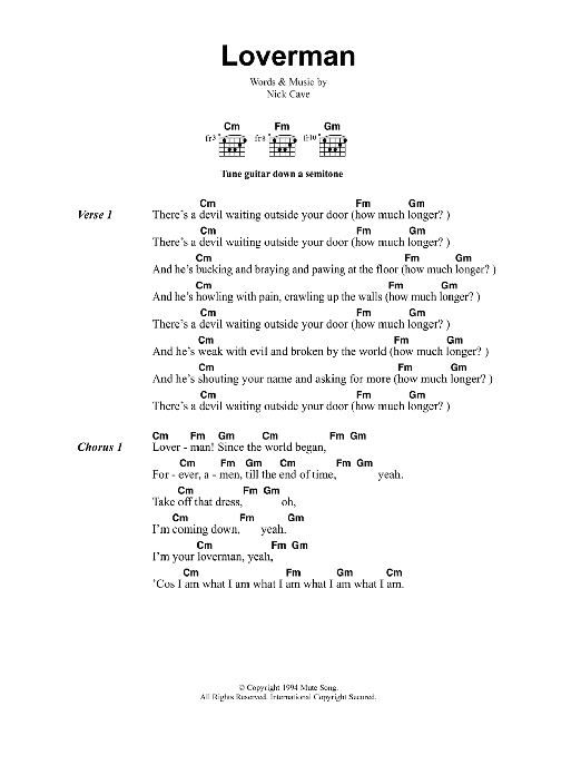 Metallica Loverman sheet music notes and chords. Download Printable PDF.