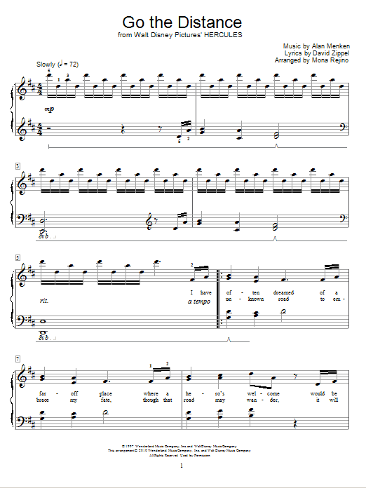 Learn to play Michael Bolton Go The Distance sheet music for Educational Piano in minutes. Price: 6.9900$ Michael Bolton Go The Distance sheet music notes and chords arranged for Educational Piano