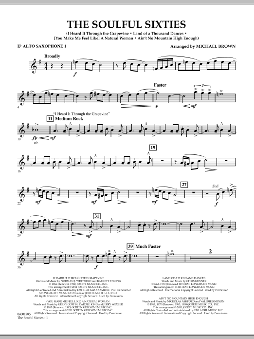 Learn to play Michael Brown The Soulful Sixties - Eb Alto Saxophone 1 sheet music for Concert Band in minutes. Price: 7.8900$ Michael Brown The Soulful Sixties - Eb Alto Saxophone 1 sheet music notes and chords arranged for Concert Band