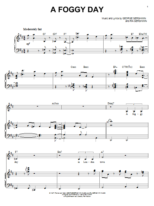 Michael Buble A Foggy Day (In London Town) sheet music notes and chords. Download Printable PDF.