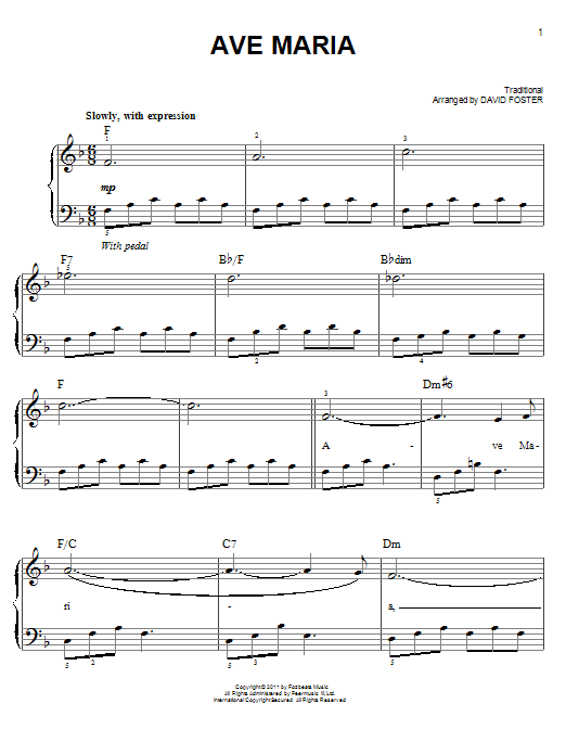 Michael Buble Ave Maria sheet music notes and chords. Download Printable PDF.