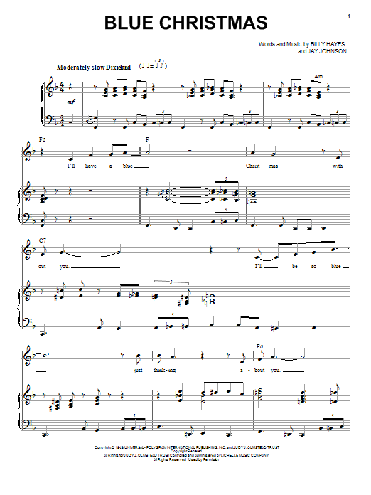 Michael Buble Blue Christmas sheet music notes and chords. Download Printable PDF.