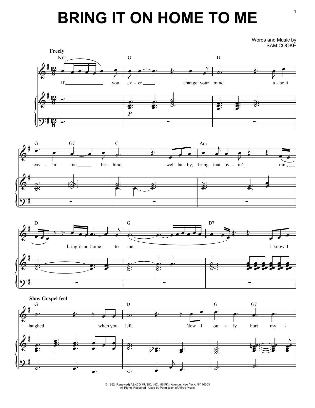 Michael Bublé Bring It On Home To Me sheet music notes and chords. Download Printable PDF.