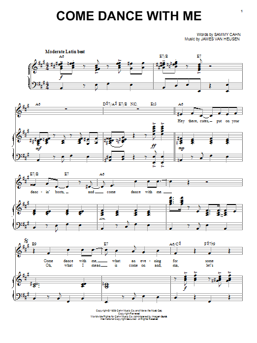 Michael Buble Come Dance With Me sheet music notes and chords. Download Printable PDF.