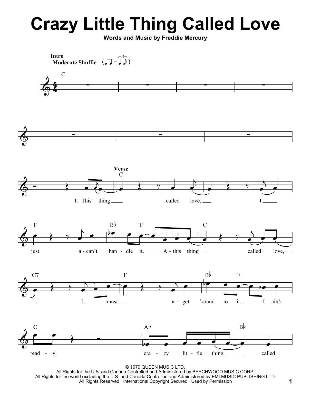 Michael Bublé Crazy Little Thing Called Love sheet music notes and chords. Download Printable PDF.