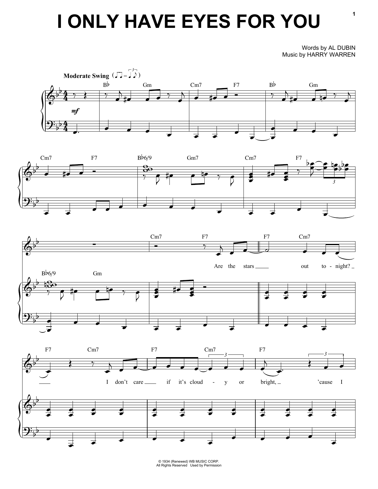 Michael Buble I Only Have Eyes For You sheet music notes and chords. Download Printable PDF.