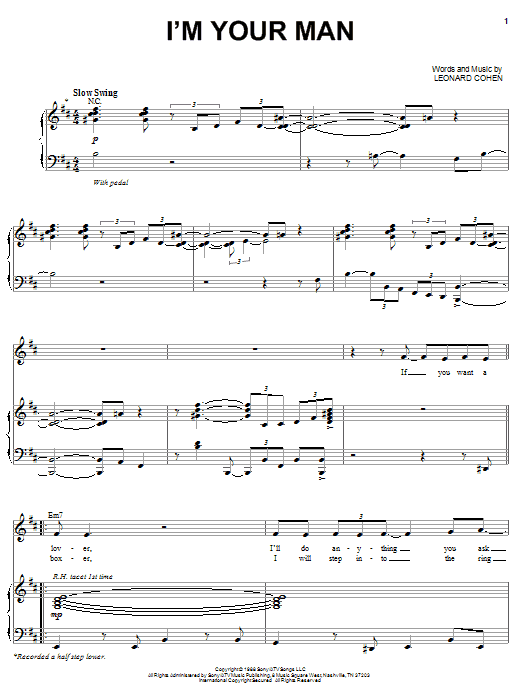 Learn to play Michael Buble I'm Your Man sheet music for Piano & Vocal in minutes. Price: 7.8900$ Michael Buble I'm Your Man sheet music notes and chords arranged for Piano & Vocal