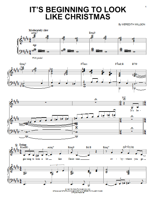 Michael Bublé It's Beginning To Look Like Christmas sheet music notes and chords. Download Printable PDF.