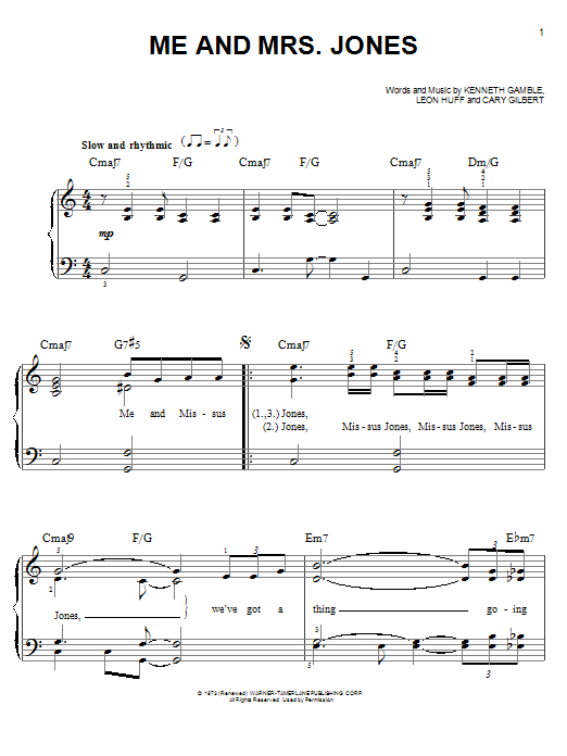 Michael Buble Me And Mrs. Jones sheet music notes and chords. Download Printable PDF.