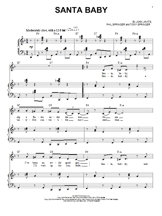 Michael Buble Santa Baby sheet music notes and chords. Download Printable PDF.