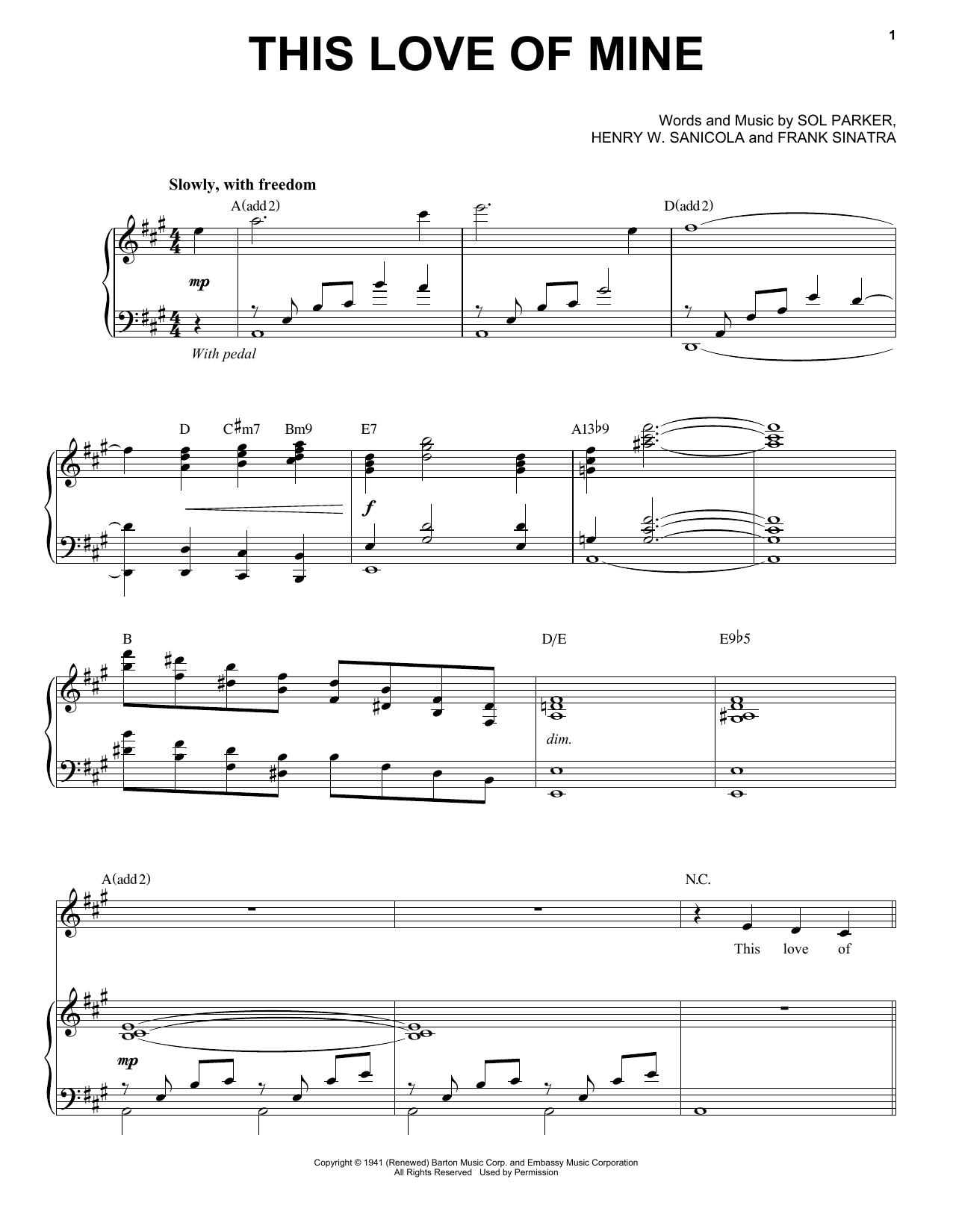 Learn to play Michael Buble This Love Of Mine sheet music for Piano & Vocal in minutes. Price: 7.8900$ Michael Buble This Love Of Mine sheet music notes and chords arranged for Piano & Vocal