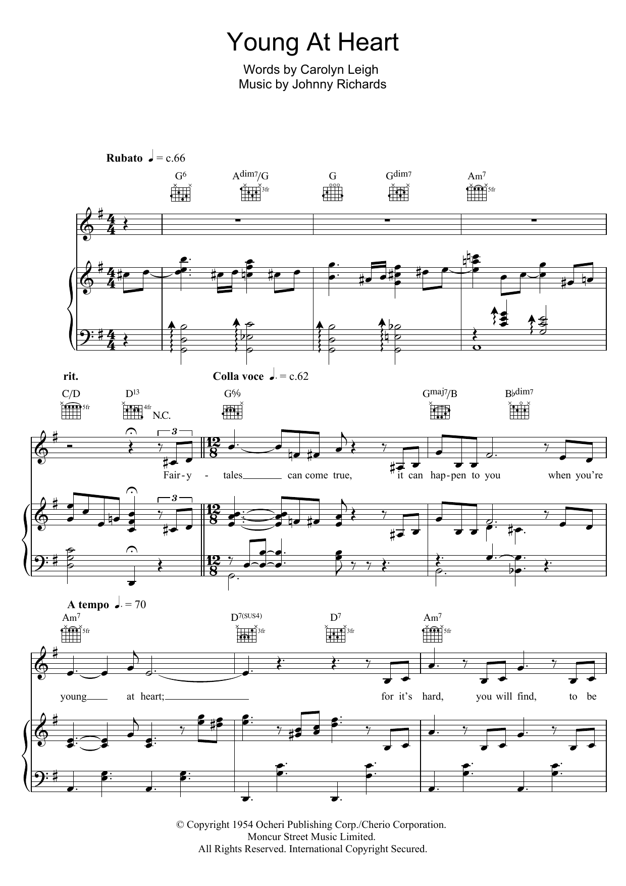 Michael Bublé Young At Heart sheet music notes and chords. Download Printable PDF.