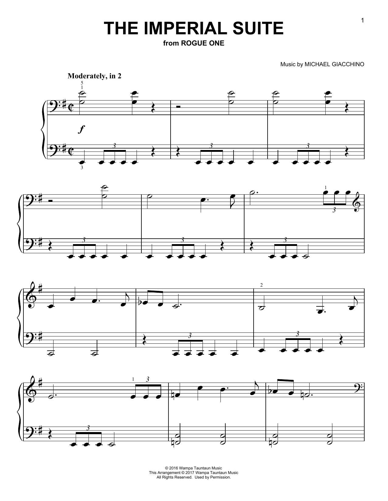 Michael Giacchino The Imperial Suite sheet music notes and chords. Download Printable PDF.