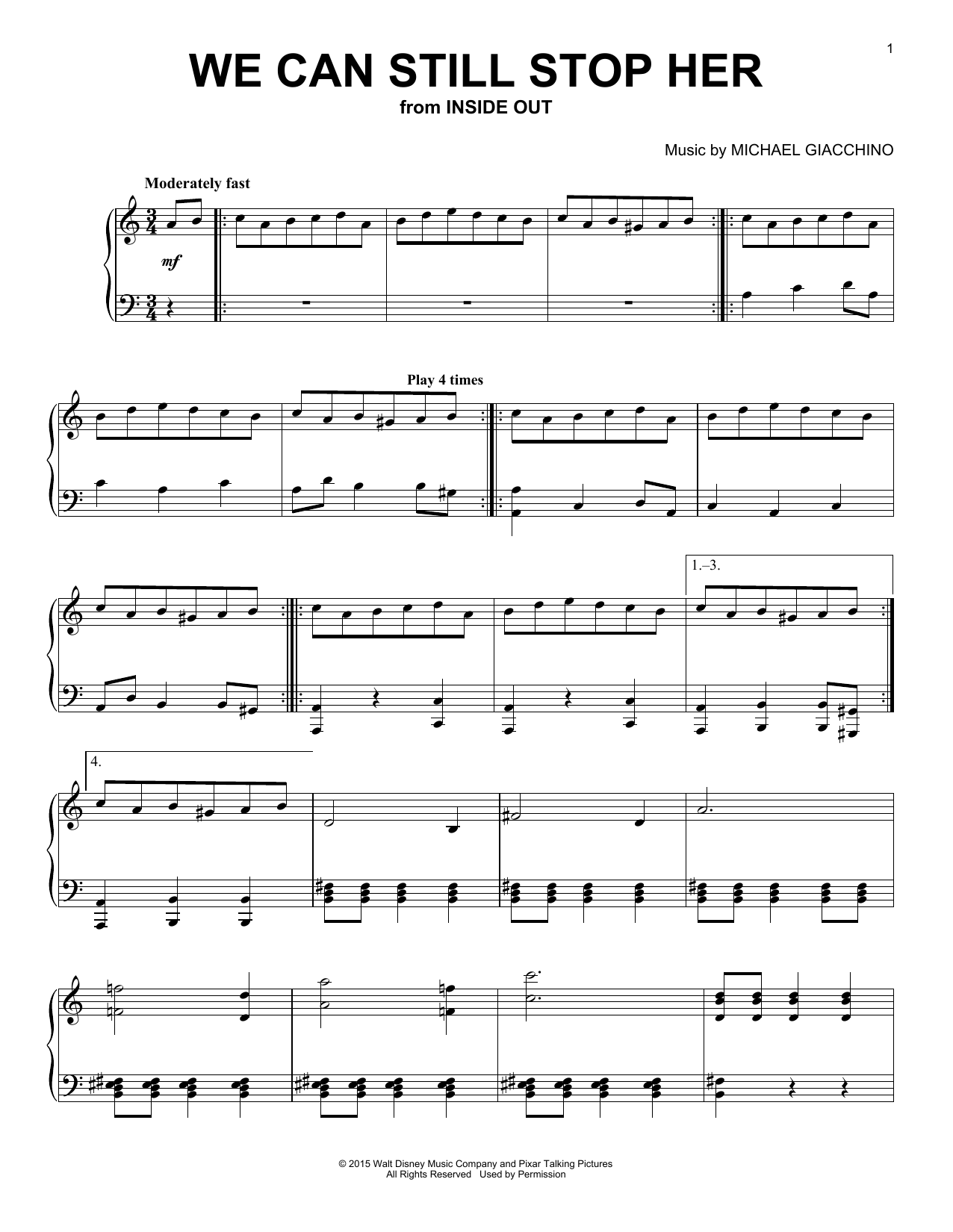 Learn to play Michael Giacchino We Can Still Stop Her sheet music for Piano Solo in minutes. Price: 7.8900$ Michael Giacchino We Can Still Stop Her sheet music notes and chords arranged for Piano Solo