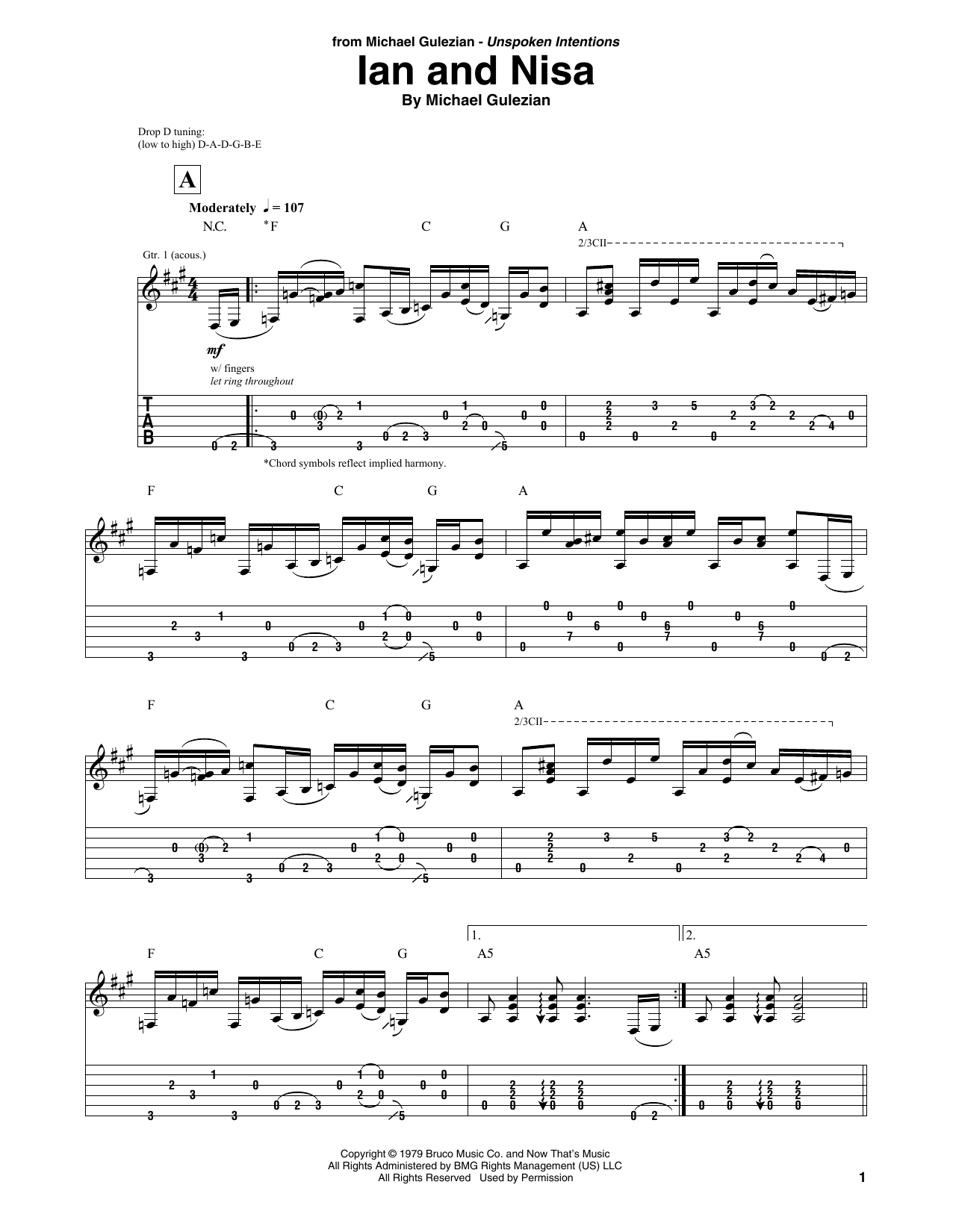 Michael Gulezian Ian And Nisa sheet music notes and chords. Download Printable PDF.