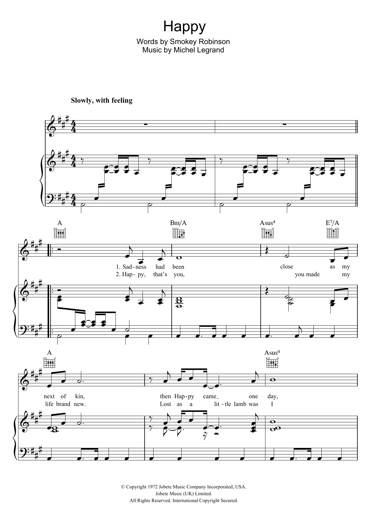 Learn to play Michael Jackson Happy sheet music for Piano, Vocal & Guitar Chords in minutes. Price: 7.8900$ Michael Jackson Happy sheet music notes and chords arranged for Piano, Vocal & Guitar Chords