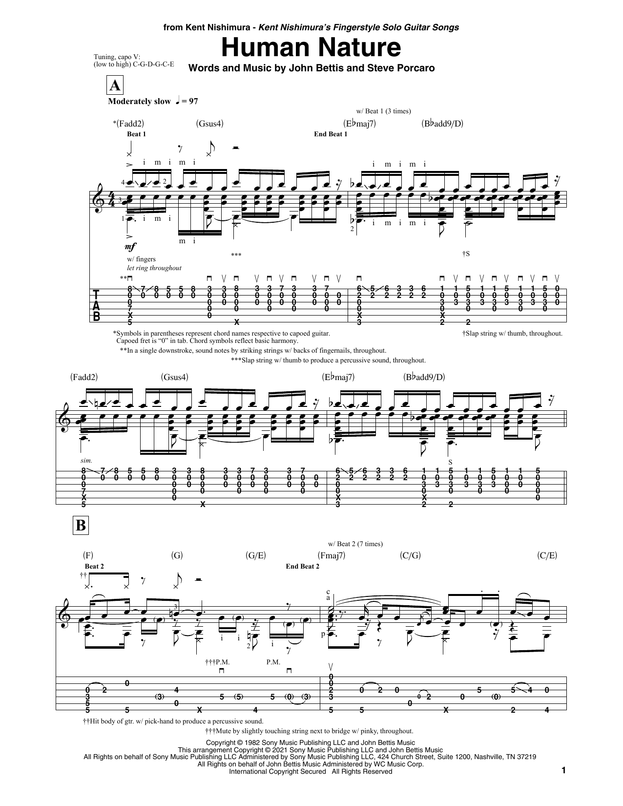 Michael Jackson Human Nature (arr. Kent Nishimura) sheet music notes and chords. Download Printable PDF.