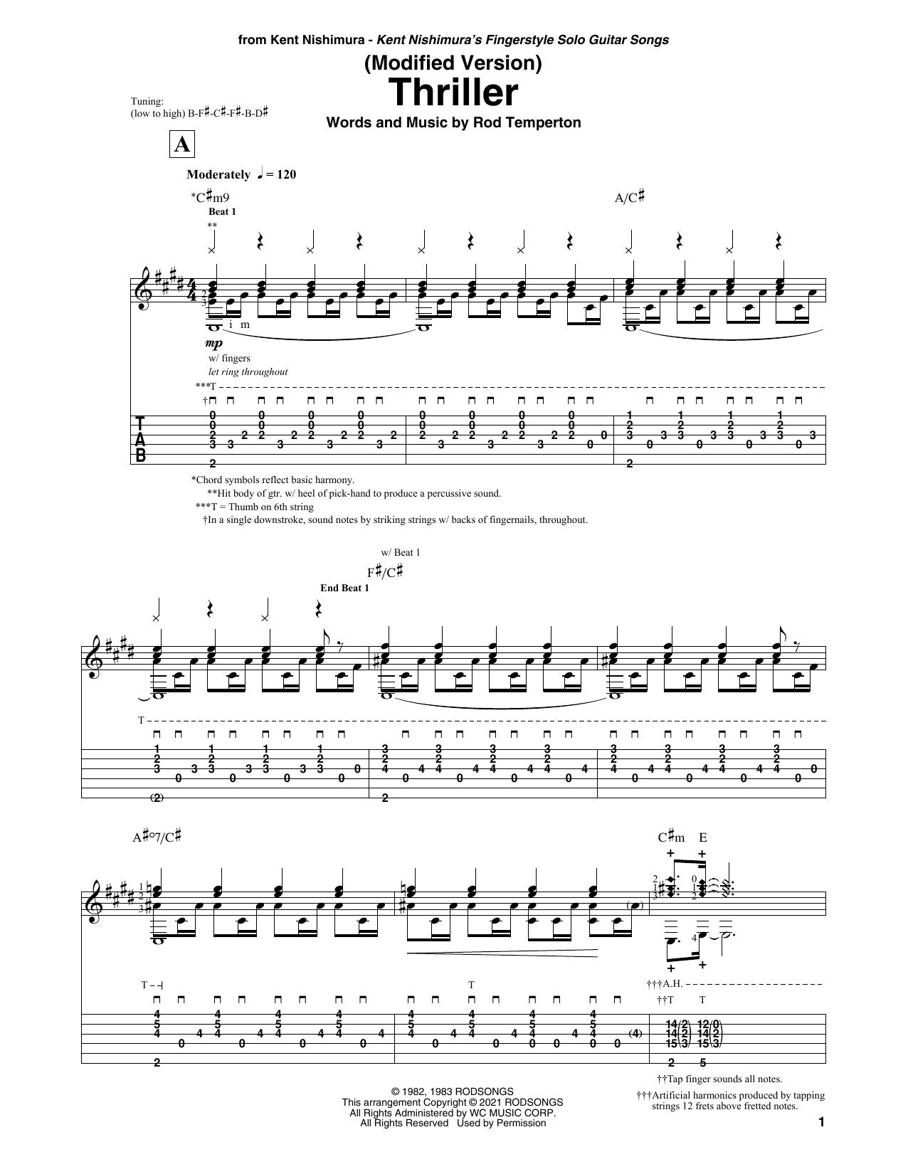 Michael Jackson Thriller (arr. Kent Nishimura) sheet music notes and chords. Download Printable PDF.