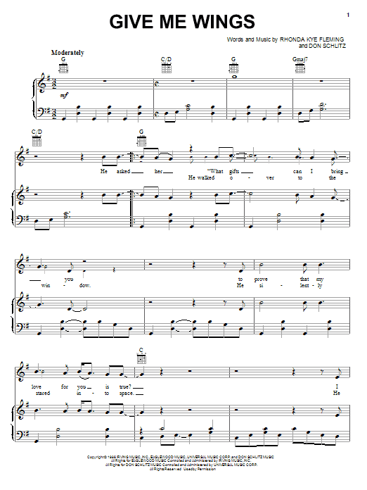 Learn to play Michael Johnson Give Me Wings sheet music for Piano, Vocal & Guitar Chords (Right-Hand Melody) in minutes. Price: 7.8900$ Michael Johnson Give Me Wings sheet music notes and chords arranged for Piano, Vocal & Guitar Chords (Right-Hand Melody)