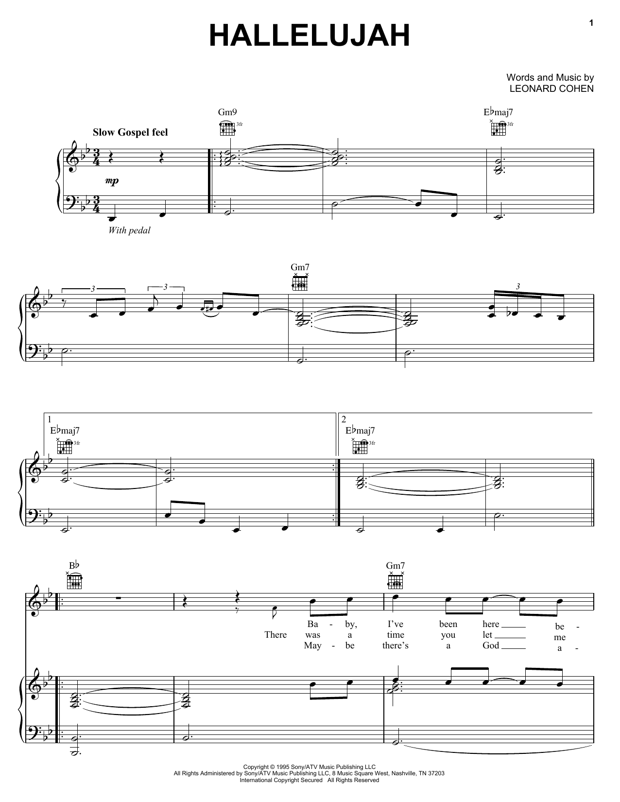 Michael McDonald Hallelujah sheet music notes and chords. Download Printable PDF.