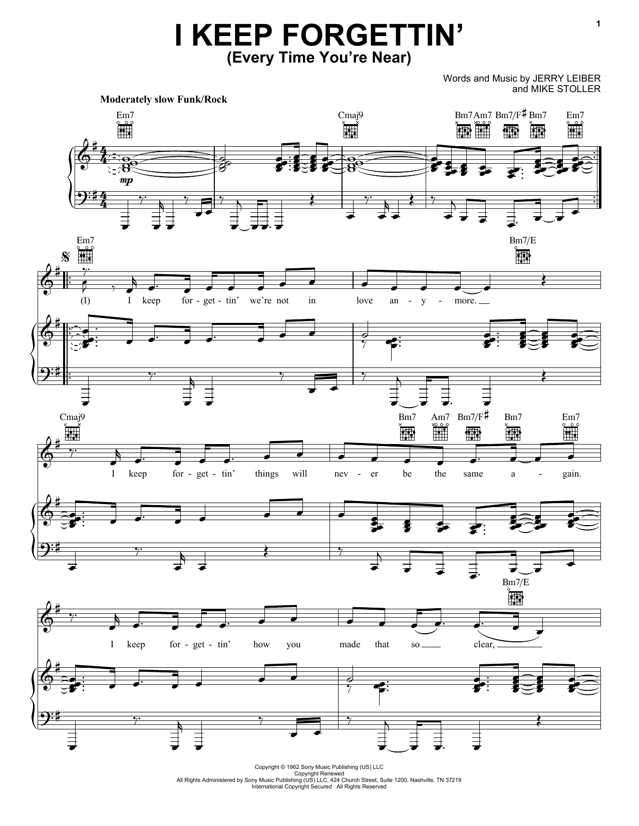 Michael McDonald I Keep Forgettin' (Every Time You're Near) sheet music notes and chords. Download Printable PDF.