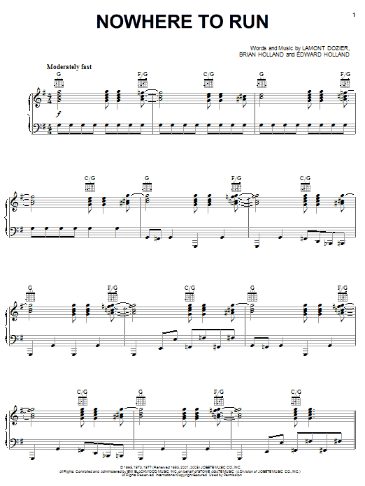Learn to play Michael McDonald Nowhere To Run sheet music for Piano, Vocal & Guitar Chords (Right-Hand Melody) in minutes. Price: 7.8900$ Michael McDonald Nowhere To Run sheet music notes and chords arranged for Piano, Vocal & Guitar Chords (Right-Hand Melody)