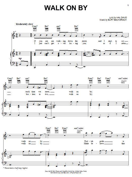 Learn to play Michael McDonald Walk On By sheet music for Piano, Vocal & Guitar Chords (Right-Hand Melody) in minutes. Price: 7.8900$ Michael McDonald Walk On By sheet music notes and chords arranged for Piano, Vocal & Guitar Chords (Right-Hand Melody)