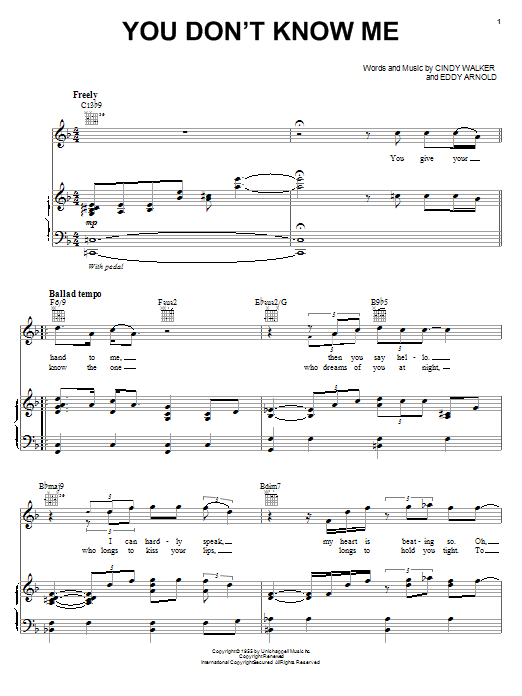 Learn to play Michael McDonald You Don't Know Me sheet music for Piano, Vocal & Guitar Chords (Right-Hand Melody) in minutes. Price: 7.8900$ Michael McDonald You Don't Know Me sheet music notes and chords arranged for Piano, Vocal & Guitar Chords (Right-Hand Melody)