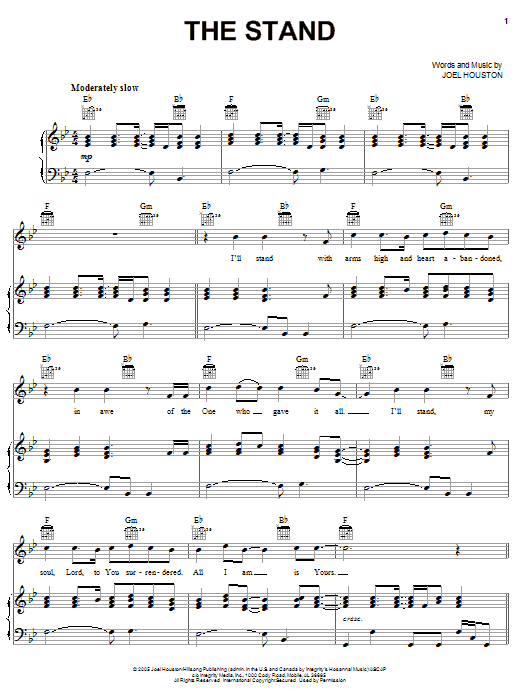 Learn to play Michael Smith The Stand sheet music for Piano, Vocal & Guitar Chords (Right-Hand Melody) in minutes. Price: 7.8900$ Michael Smith The Stand sheet music notes and chords arranged for Piano, Vocal & Guitar Chords (Right-Hand Melody)