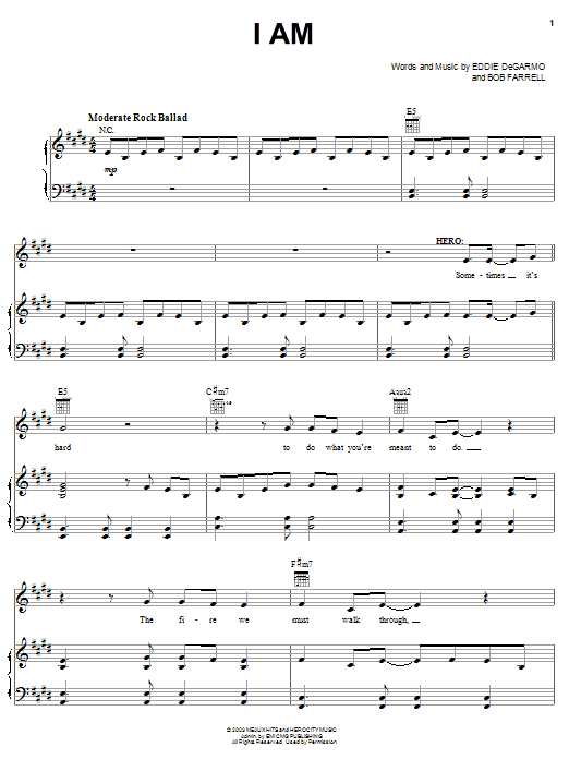 Learn to play Michael Tait I Am sheet music for Piano, Vocal & Guitar Chords (Right-Hand Melody) in minutes. Price: 7.8900$ Michael Tait I Am sheet music notes and chords arranged for Piano, Vocal & Guitar Chords (Right-Hand Melody)