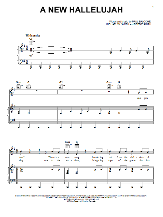 Michael W. Smith A New Hallelujah sheet music notes and chords. Download Printable PDF.