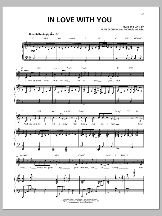 Michael Weiner In Love With You sheet music notes and chords. Download Printable PDF.