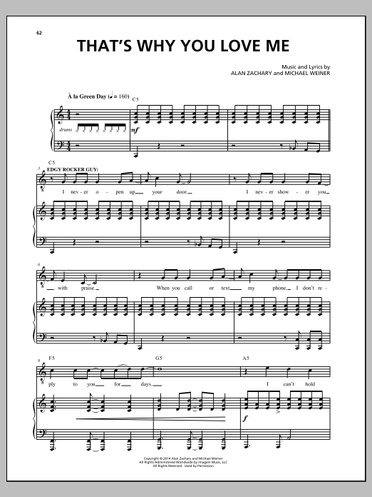 Learn to play Michael Weiner That's Why You Love Me sheet music for Piano & Vocal in minutes. Price: 7.8900$ Michael Weiner That's Why You Love Me sheet music notes and chords arranged for Piano & Vocal