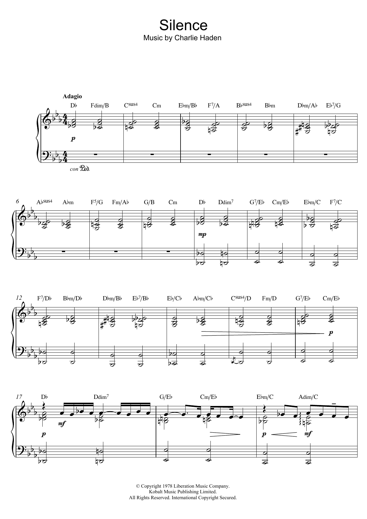 Learn to play Michel Petrucciani Silence sheet music for Piano Solo in minutes. Price: 7.8900$ Michel Petrucciani Silence sheet music notes and chords arranged for Piano Solo