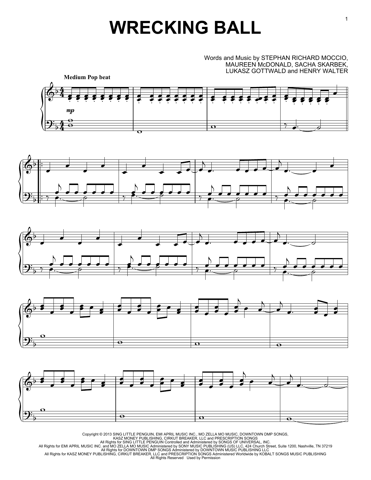 Midnite String Quartet Wrecking Ball (from the Netflix series Bridgerton) sheet music notes and chords. Download Printable PDF.