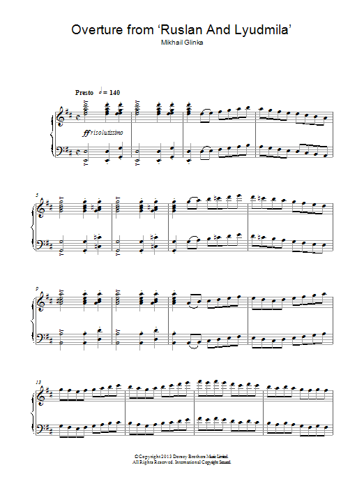 Learn to play Mikhail Glinka Overture from Mikhail Glinka Overture from