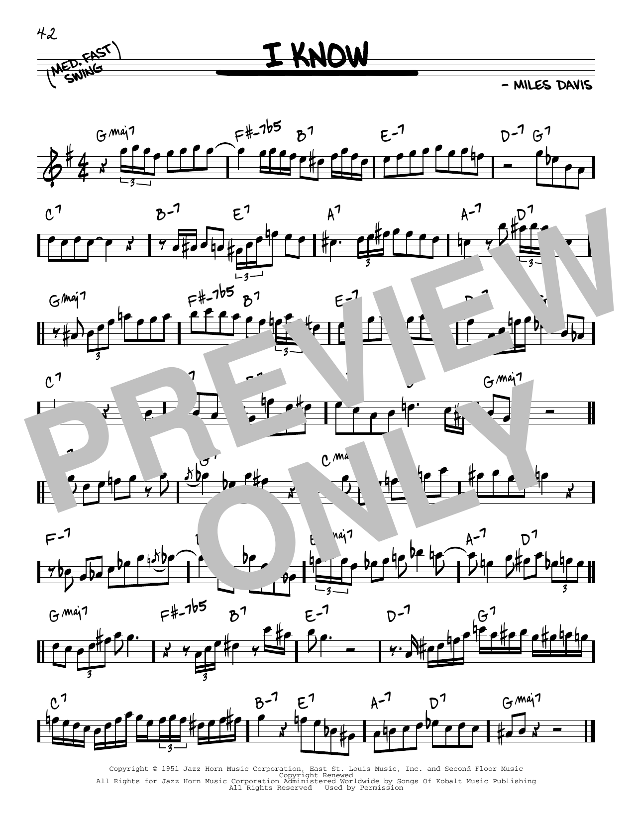 Learn to play Miles Davis I Know sheet music for Real Book – Melody & Chords in minutes. Price: 5.9900$ Miles Davis I Know sheet music notes and chords arranged for Real Book – Melody & Chords