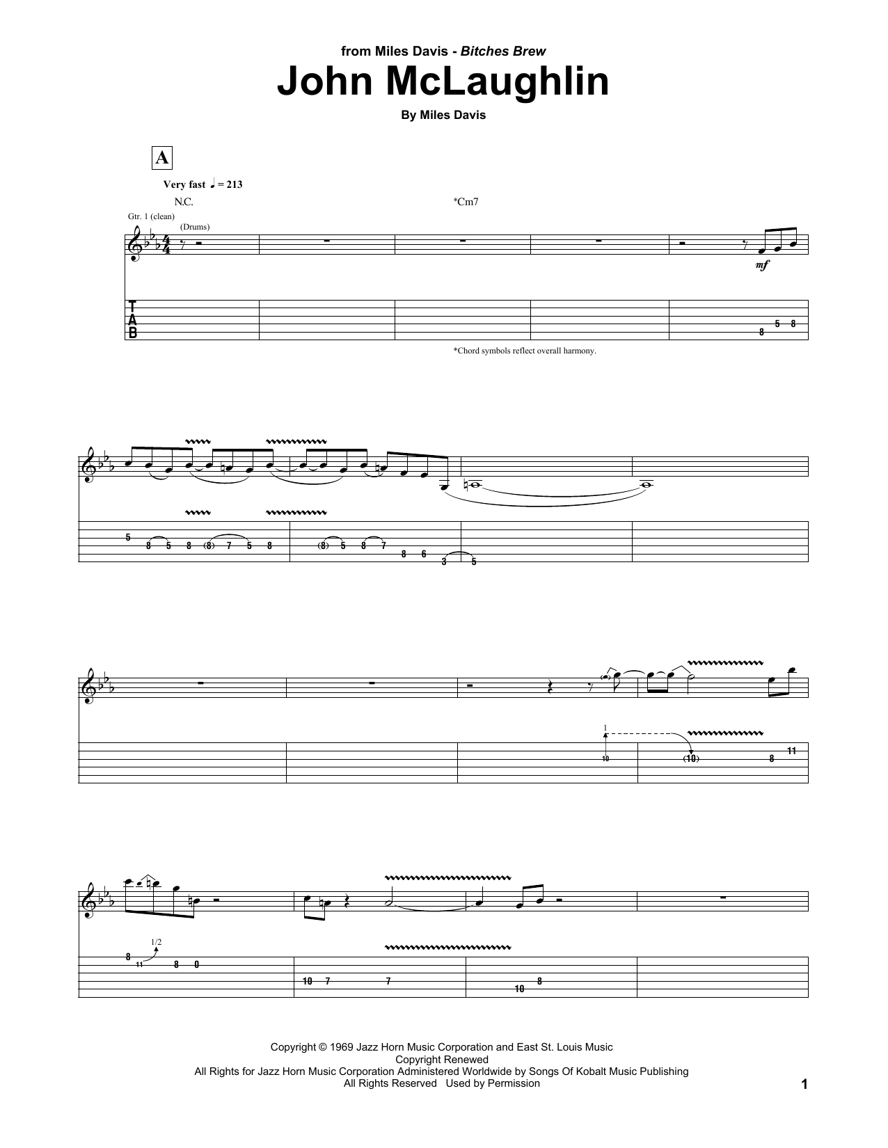 Learn to play Miles Davis John McLaughlin sheet music for Guitar Tab in minutes. Price: 7.8900$ Miles Davis John McLaughlin sheet music notes and chords arranged for Guitar Tab
