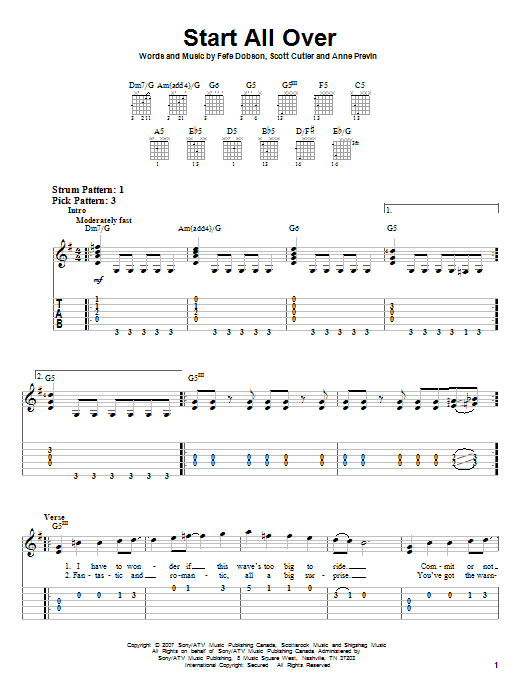 Hannah Montana Start All Over sheet music notes and chords. Download Printable PDF.