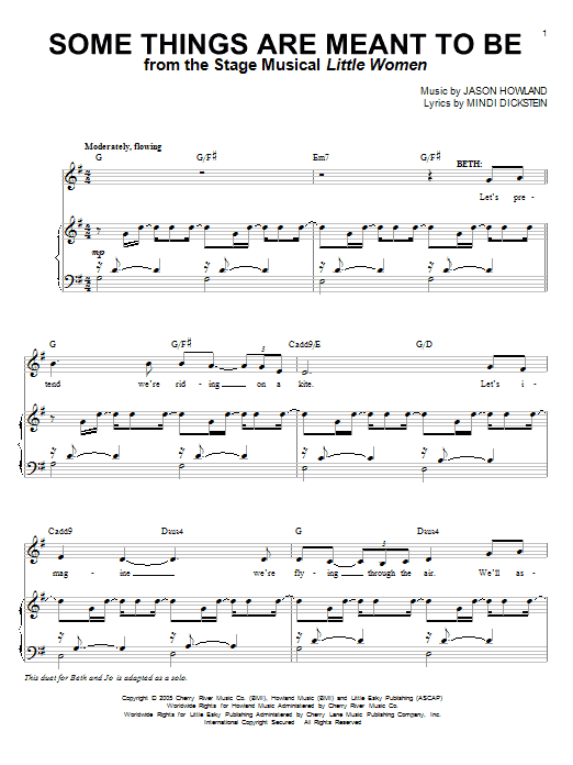 Mindi Dickstein Some Things Are Meant To Be (from Little Women: The Musical) sheet music notes and chords. Download Printable PDF.