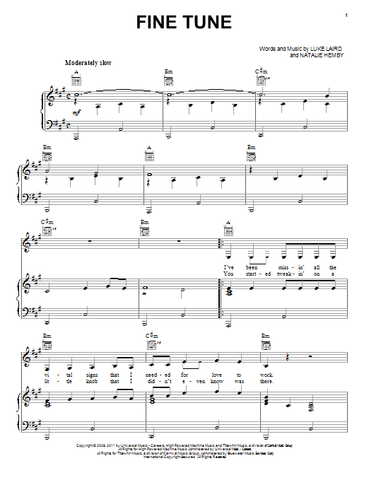 Learn to play Miranda Lambert Fine Tune sheet music for Piano, Vocal & Guitar Chords (Right-Hand Melody) in minutes. Price: 7.8900$ Miranda Lambert Fine Tune sheet music notes and chords arranged for Piano, Vocal & Guitar Chords (Right-Hand Melody)