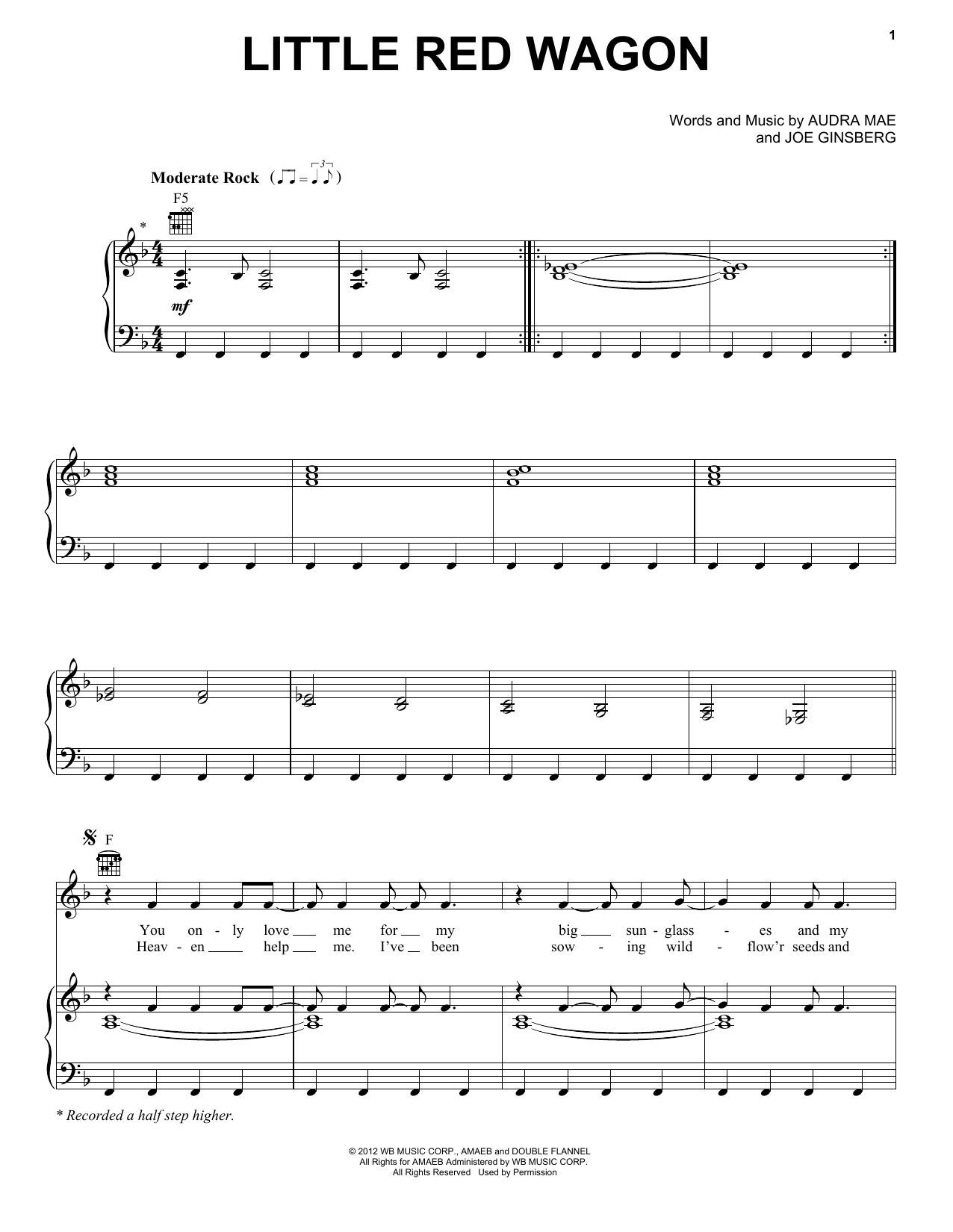 Learn to play Miranda Lambert Little Red Wagon sheet music for Piano, Vocal & Guitar Chords (Right-Hand Melody) in minutes. Price: 7.8900$ Miranda Lambert Little Red Wagon sheet music notes and chords arranged for Piano, Vocal & Guitar Chords (Right-Hand Melody)