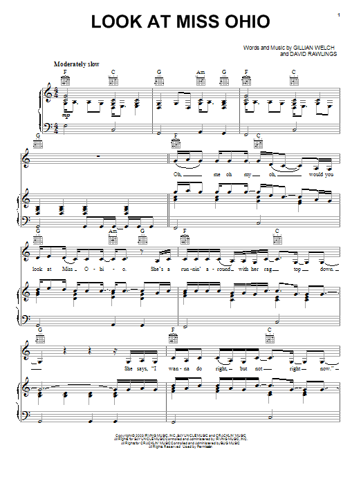 Miranda Lambert Look At Miss Ohio sheet music notes and chords. Download Printable PDF.