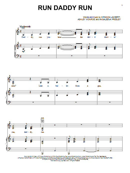 Learn to play Miranda Lambert Run Daddy Run sheet music for Guitar Tab in minutes. Price: 7.8900$ Miranda Lambert Run Daddy Run sheet music notes and chords arranged for Guitar Tab