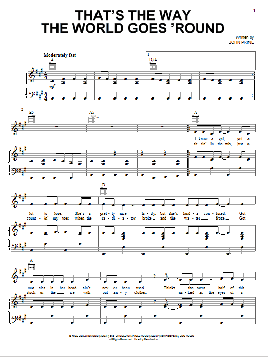 Learn to play Miranda Lambert That's The Way The World Goes 'Round sheet music for Piano, Vocal & Guitar Chords (Right-Hand Melody) in minutes. Price: 7.8900$ Miranda Lambert That's The Way The World Goes 'Round sheet music notes and chords arranged for Piano, Vocal & Guitar Chords (Right-Hand Melody)
