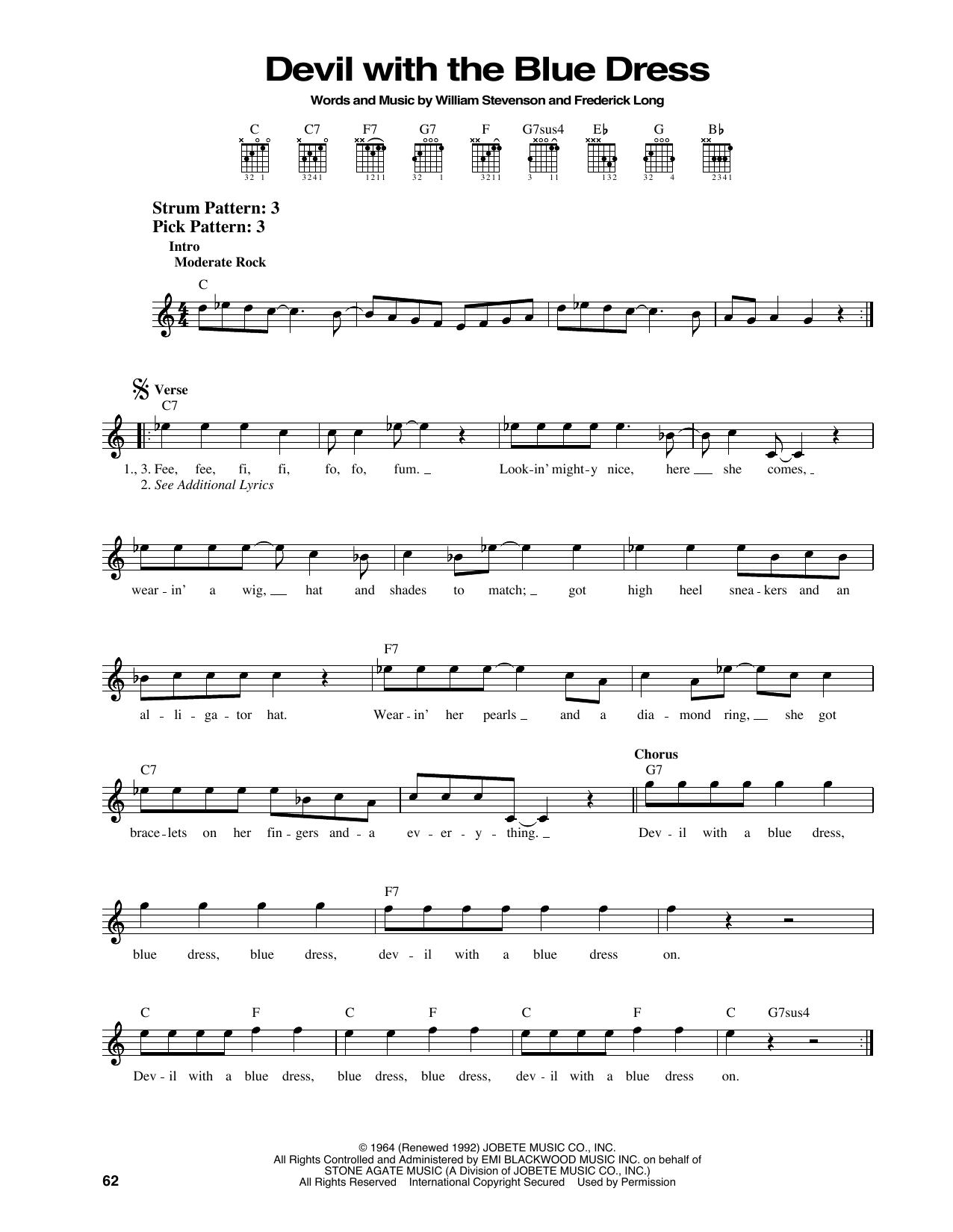 Mitch Ryder Devil With The Blue Dress sheet music notes and chords. Download Printable PDF.