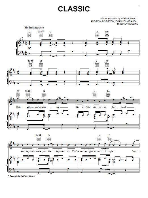 MKTO Classic sheet music notes and chords. Download Printable PDF.