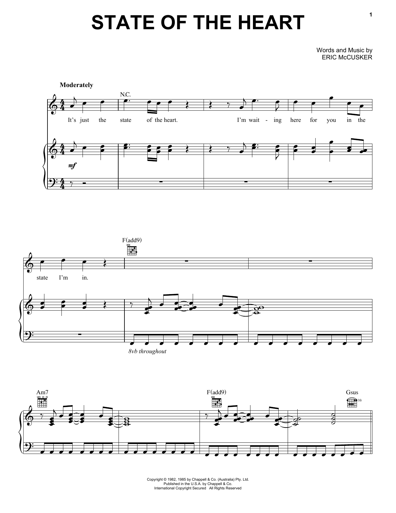 Learn to play Mondo Rock State Of The Heart sheet music for Piano, Vocal & Guitar Chords (Right-Hand Melody) in minutes. Price: 7.8900$ Mondo Rock State Of The Heart sheet music notes and chords arranged for Piano, Vocal & Guitar Chords (Right-Hand Melody)